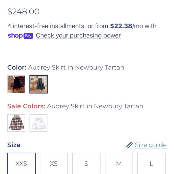 Henry Duvall Chic Plaid A-Line Skirt in Tartan plaid Green and Blue - Picture 5 of 6